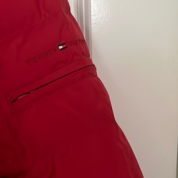 Tommy Hilfiger Down Short  Red Puffer Jacket - Picture 3 of 8